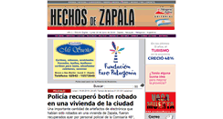 Desktop Screenshot of hechosdezapala.com.ar