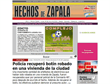 Tablet Screenshot of hechosdezapala.com.ar